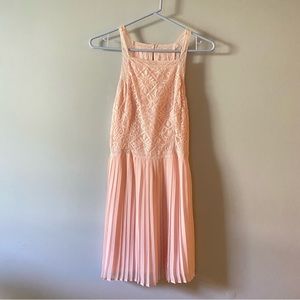 Baby Pink Pleated Dress